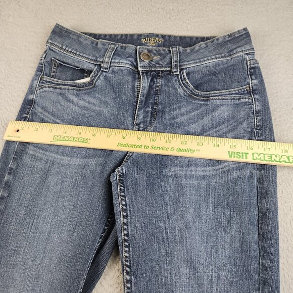 LEE Riders Jeans Women's 8M Curvy Bootcut Flap Pockets Stretch Denim Pants Blue - Picture 7 of 13